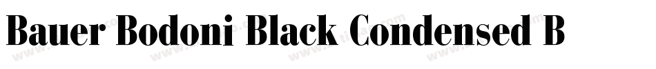 Bauer Bodoni Black Condensed BT字体转换
